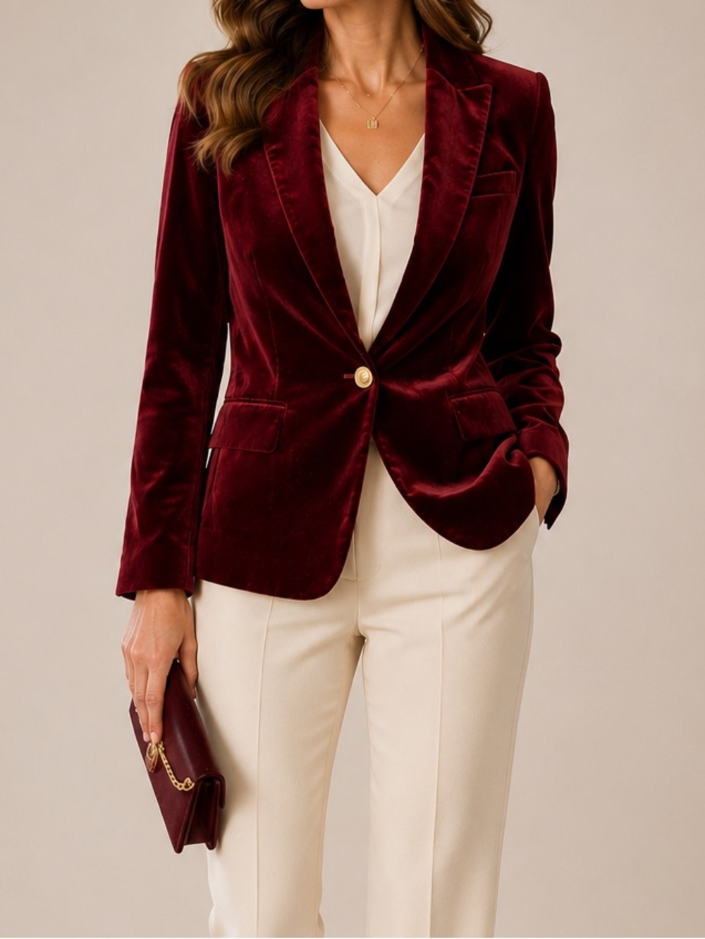 NWT Lauren Ralph Lauren Burgundy Velvet Blazer Size 4 Luxe Career Holiday Chic